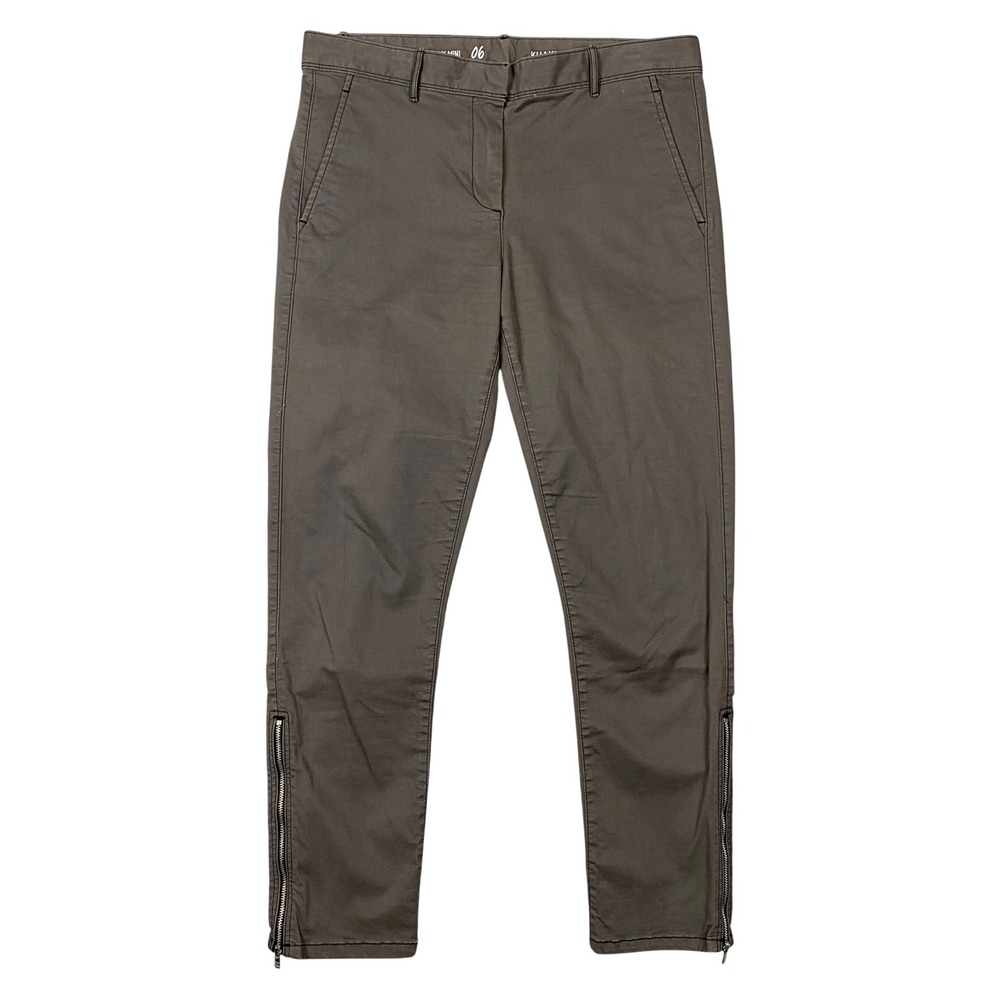 Gap Skinny Mini Ankle Zip Stretch Khakis Pants Womens 6 Regular Taupe Brown